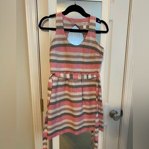 Loft Stripped Linen Dress